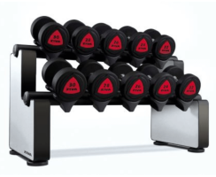 Solid Steel Rubber Dumbells, Red, pair Solid Steel Rubber Dumbells, Red, pair